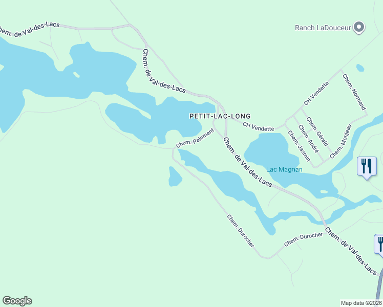 map of restaurants, bars, coffee shops, grocery stores, and more near 4852 Impasse des Sittelles in Sainte-Agathe-des-Monts
