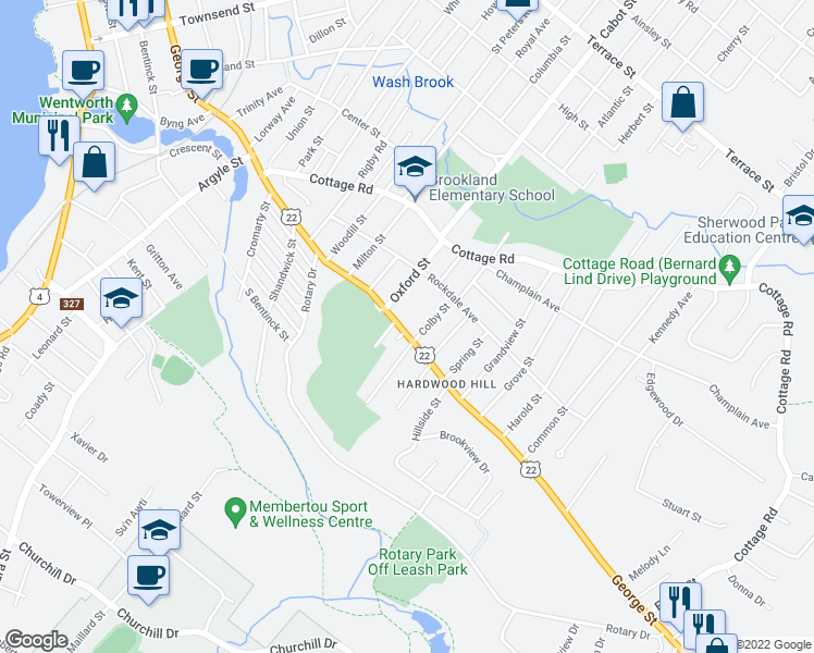 map of restaurants, bars, coffee shops, grocery stores, and more near 1017 George Street in Sydney