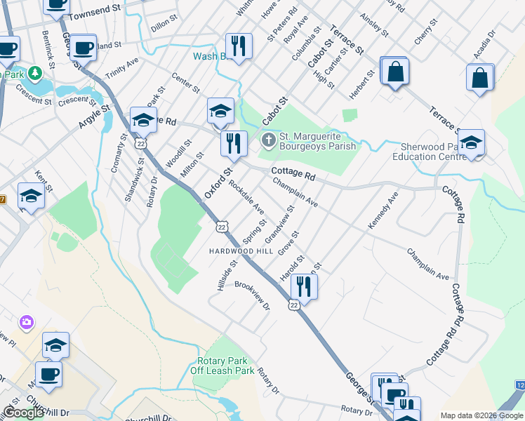 map of restaurants, bars, coffee shops, grocery stores, and more near 219 Rockdale Avenue in Sydney