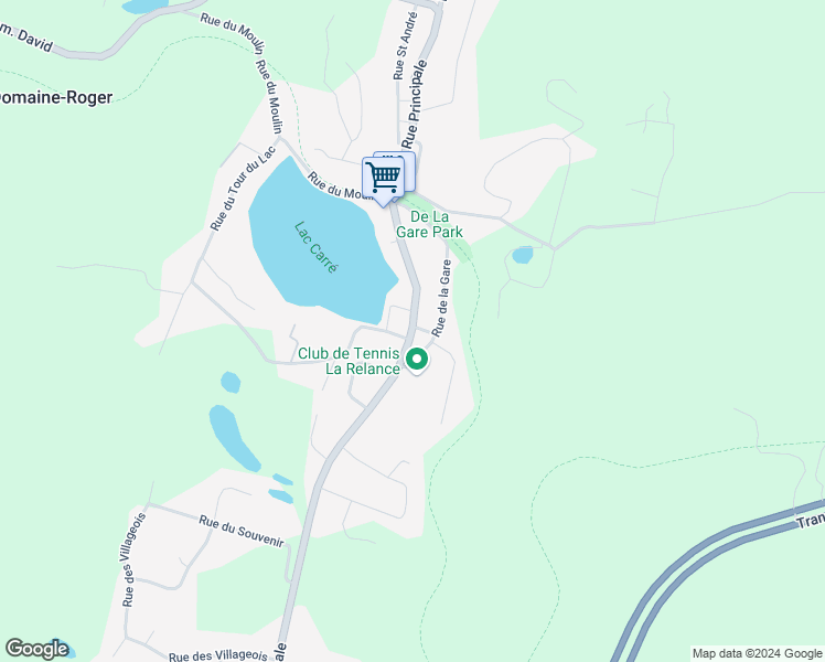 map of restaurants, bars, coffee shops, grocery stores, and more near Chemin du Lac-Sauvage in Laurentides