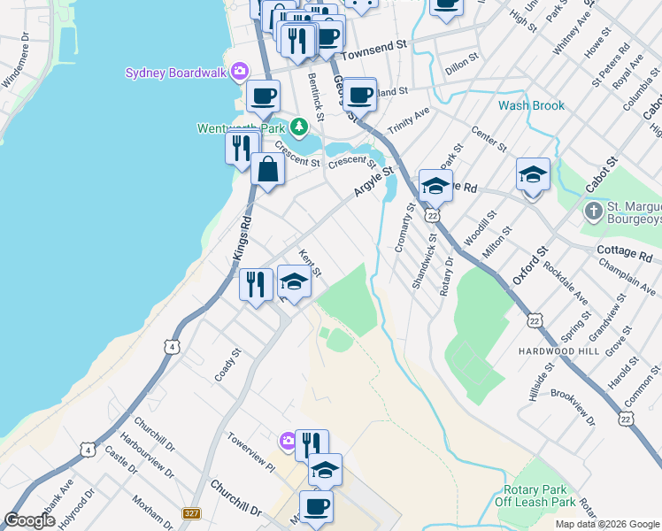 map of restaurants, bars, coffee shops, grocery stores, and more near 50 Gritton Avenue in Sydney