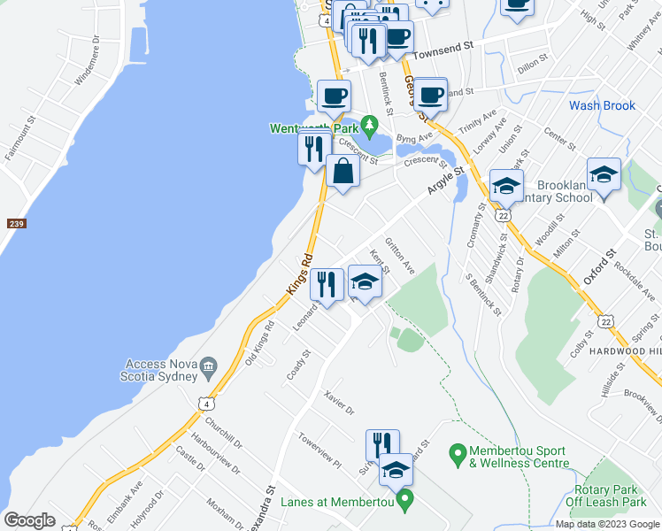 map of restaurants, bars, coffee shops, grocery stores, and more near 212 Argyle Street in Sydney