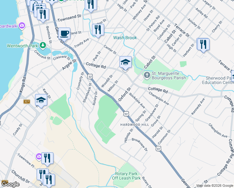 map of restaurants, bars, coffee shops, grocery stores, and more near 24 Highland Street in Sydney