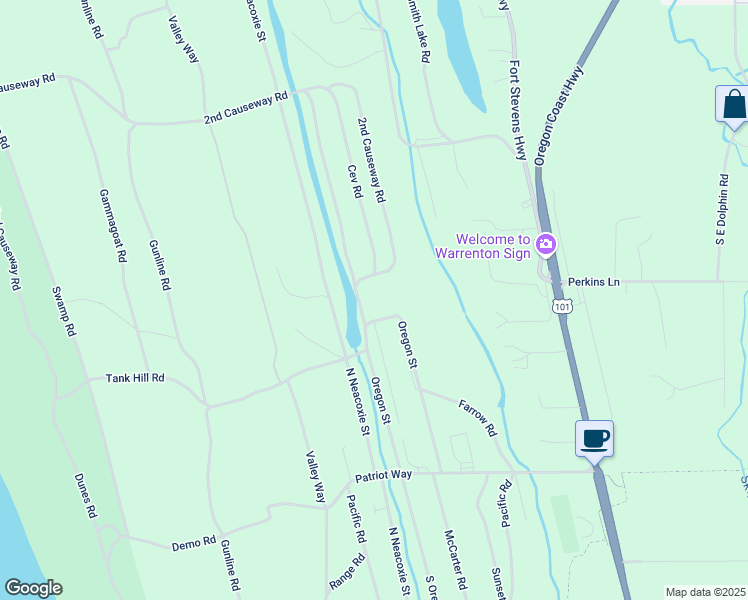 map of restaurants, bars, coffee shops, grocery stores, and more near 91588 Rilea McCarter Road in Warrenton