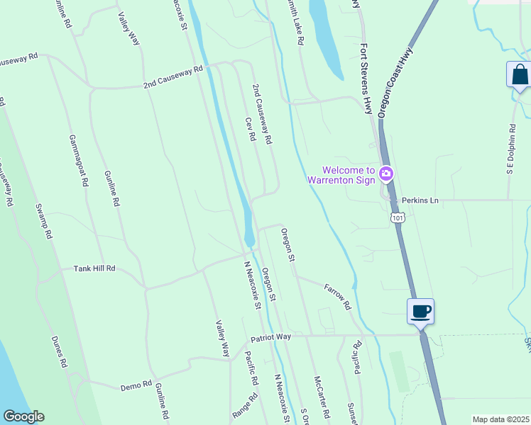 map of restaurants, bars, coffee shops, grocery stores, and more near 91588 Rilea McCarter Road in Warrenton