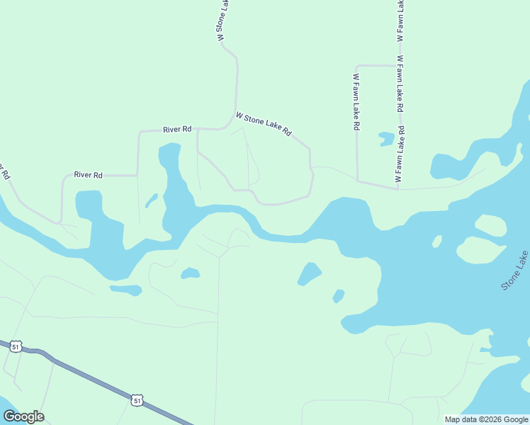 map of restaurants, bars, coffee shops, grocery stores, and more near 5816 Stone Lake Road in Manitowish Waters
