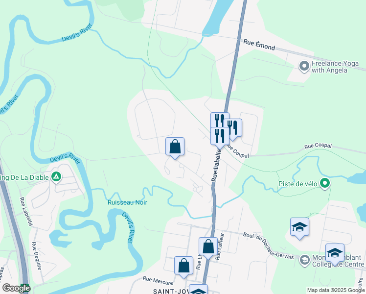 map of restaurants, bars, coffee shops, grocery stores, and more near 959 Place du Repos in Mont-Tremblant