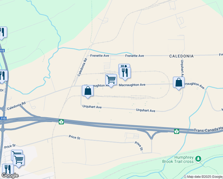 map of restaurants, bars, coffee shops, grocery stores, and more near 460 Macnaughton Avenue in Moncton