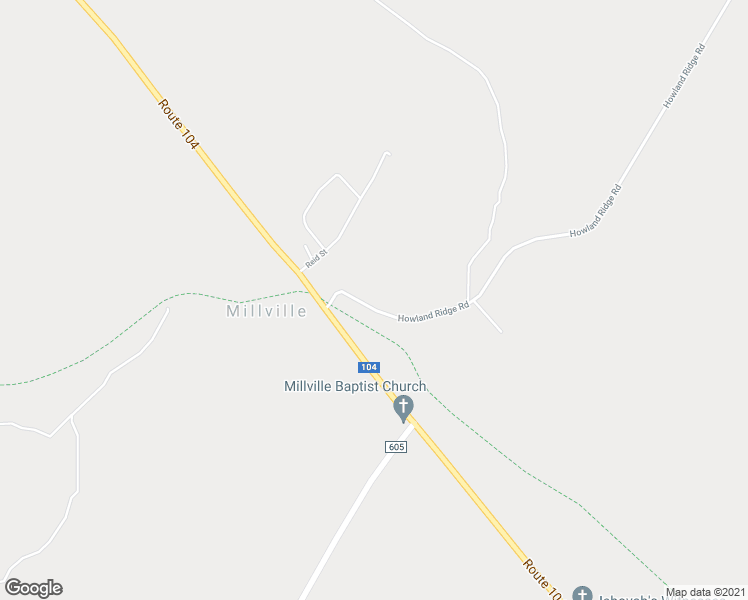 map of restaurants, bars, coffee shops, grocery stores, and more near 19 Howland Ridge Road in Millville