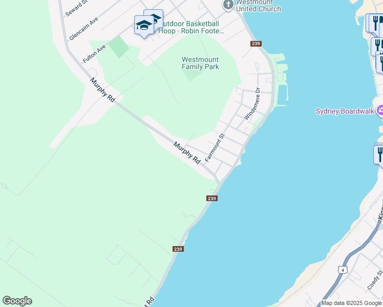 map of restaurants, bars, coffee shops, grocery stores, and more near 70 Murphy Road in Sydney