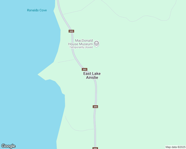 map of restaurants, bars, coffee shops, grocery stores, and more near 395 West Lake Ainslie Road in Inverness