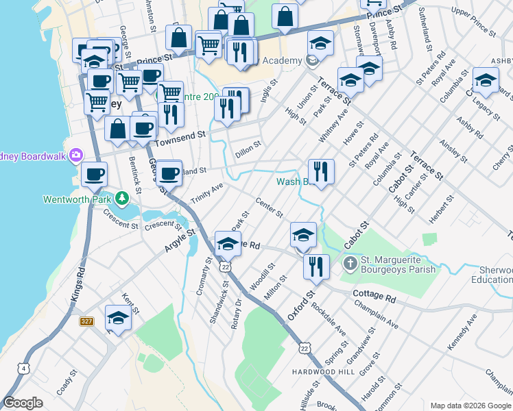 map of restaurants, bars, coffee shops, grocery stores, and more near 78 Park Street in Sydney
