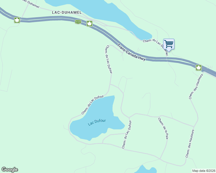 map of restaurants, bars, coffee shops, grocery stores, and more near 130 Chemin du Lac Dufour in Mont-Tremblant
