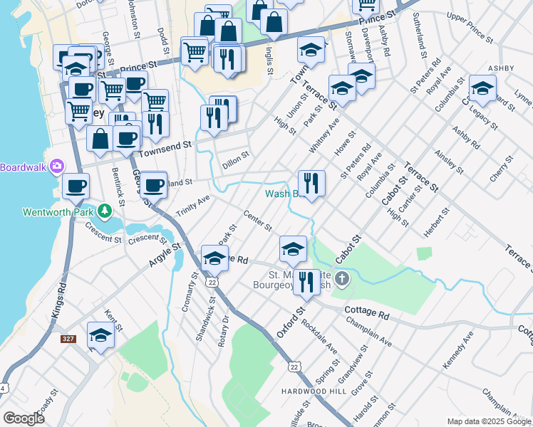 map of restaurants, bars, coffee shops, grocery stores, and more near 80 Whitney Avenue in Sydney