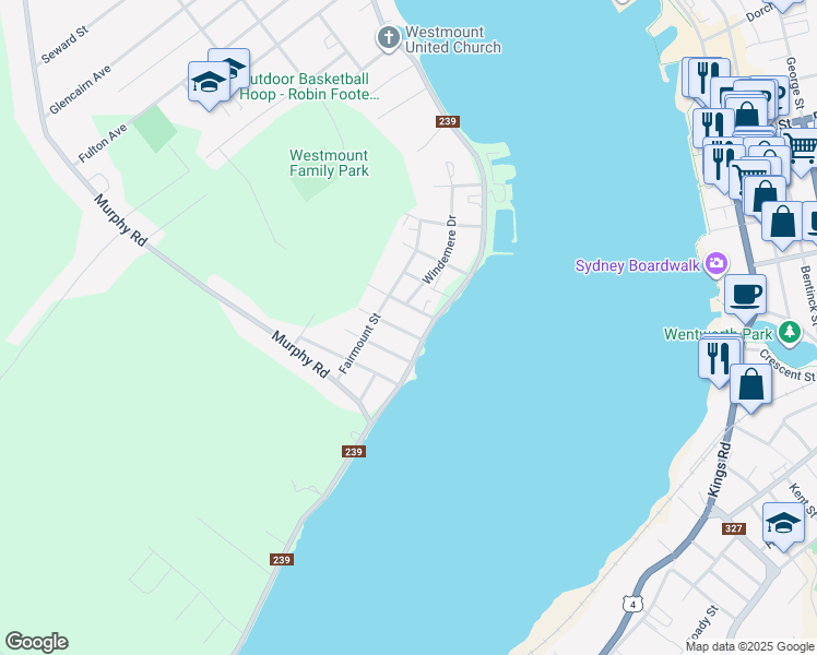 map of restaurants, bars, coffee shops, grocery stores, and more near 12 Wendy Street in Sydney