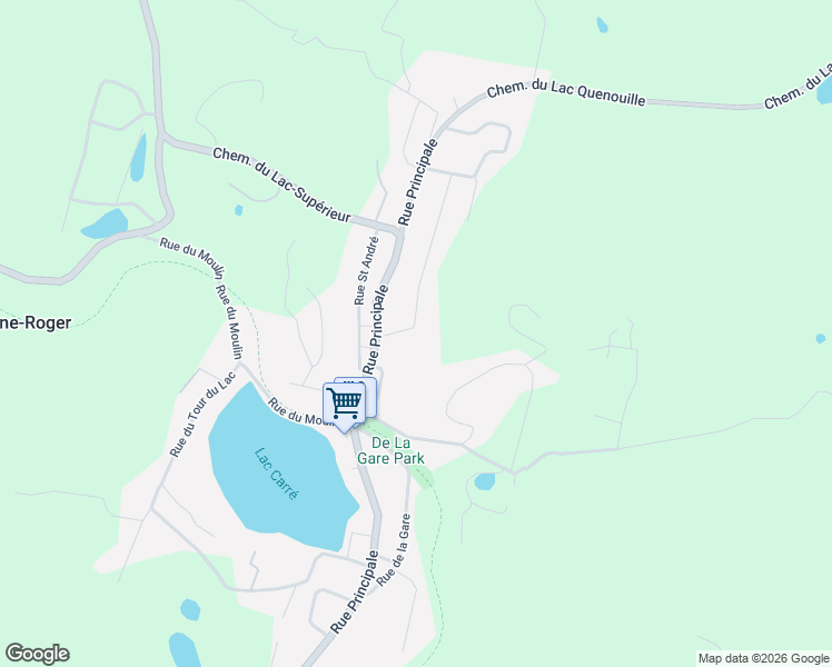 map of restaurants, bars, coffee shops, grocery stores, and more near 142 Rue Deschambault in Laurentides