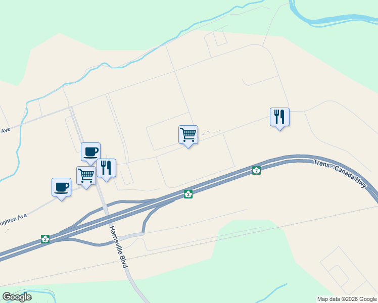 map of restaurants, bars, coffee shops, grocery stores, and more near 140 Commerce Street in Moncton