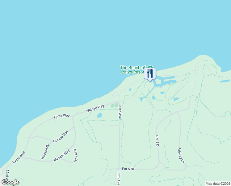 map of restaurants, bars, coffee shops, grocery stores, and more near 8500 Tuxedo Road in Onamia