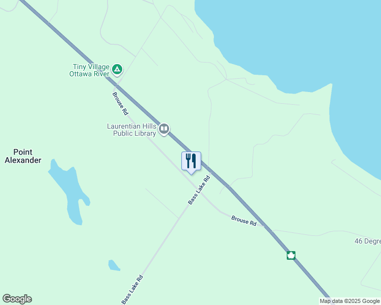 map of restaurants, bars, coffee shops, grocery stores, and more near Ontario 17 in Deep River
