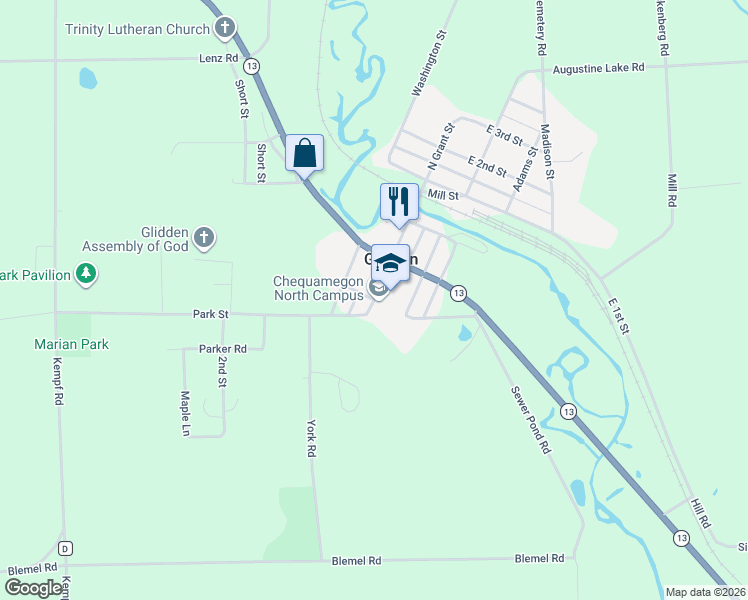 map of restaurants, bars, coffee shops, grocery stores, and more near 399 East Pine Street in Ashland