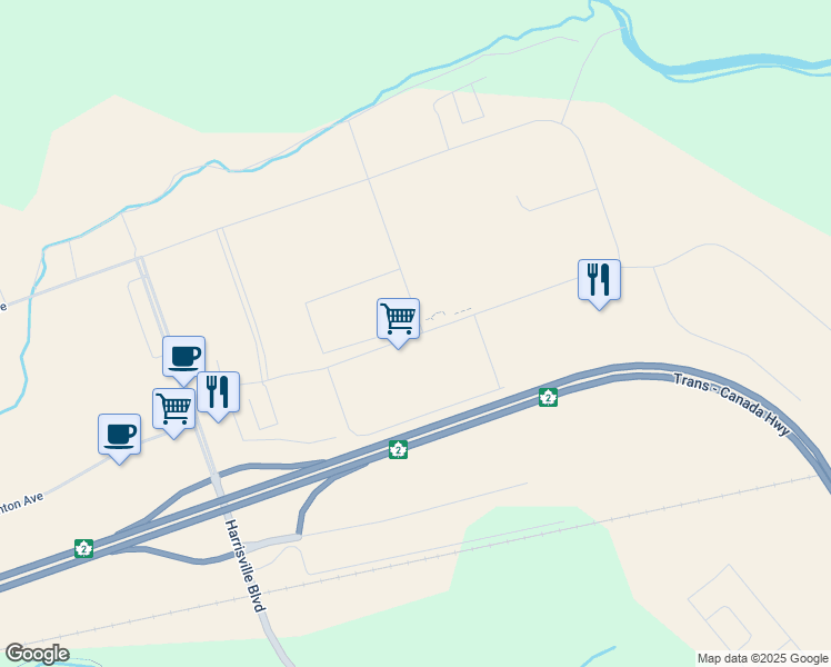 map of restaurants, bars, coffee shops, grocery stores, and more near Commerce Street in Moncton