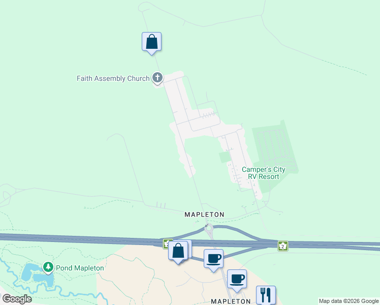 map of restaurants, bars, coffee shops, grocery stores, and more near 847 Mapleton Road in Moncton
