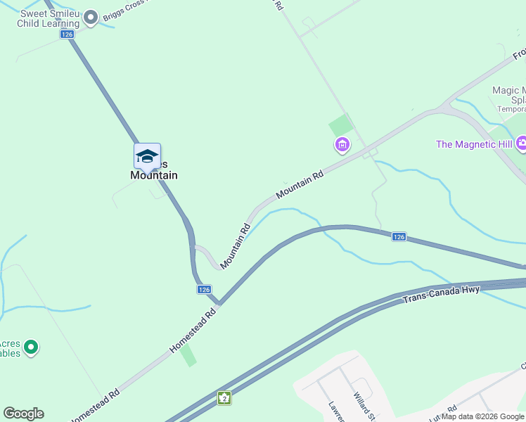 map of restaurants, bars, coffee shops, grocery stores, and more near 3270 Mountain Road in Moncton