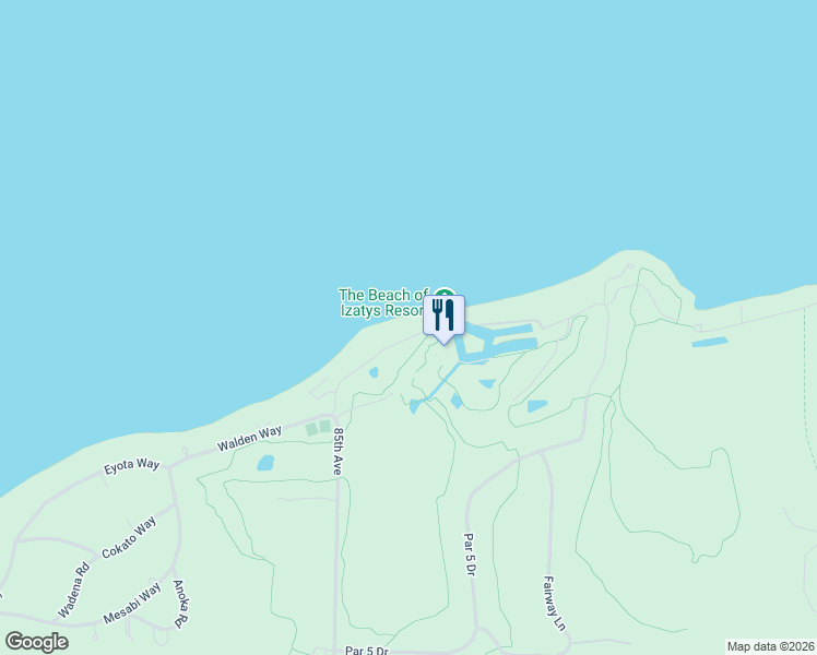 map of restaurants, bars, coffee shops, grocery stores, and more near 8338 Tuxedo Road in Onamia