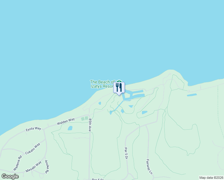 map of restaurants, bars, coffee shops, grocery stores, and more near 8302 Tuxedo Road in Onamia