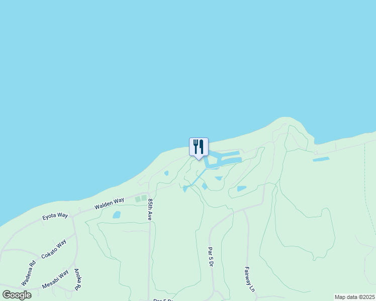 map of restaurants, bars, coffee shops, grocery stores, and more near 8302 Tuxedo Road in Onamia