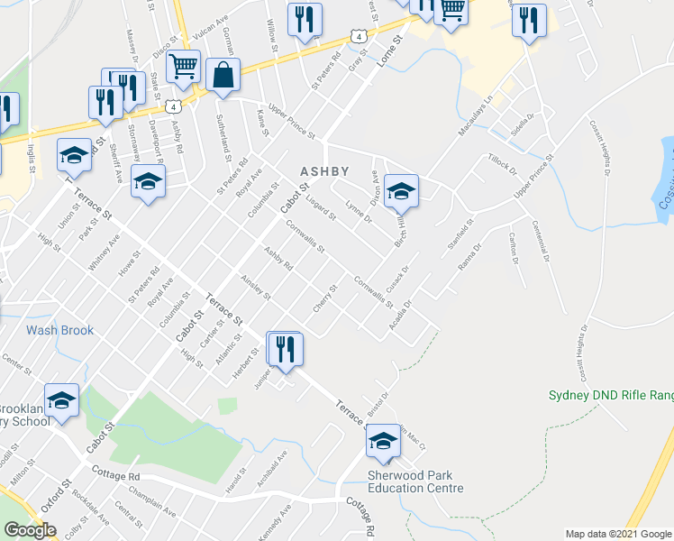 map of restaurants, bars, coffee shops, grocery stores, and more near 126 Cornwallis Street in Sydney