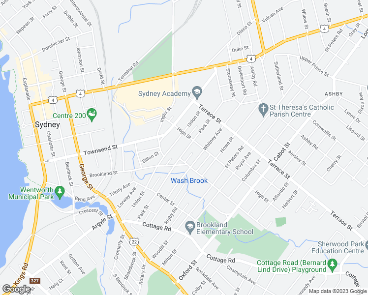 map of restaurants, bars, coffee shops, grocery stores, and more near 185 Park Street in Sydney