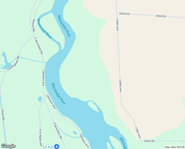 map of restaurants, bars, coffee shops, grocery stores, and more near 25551 139th Avenue in Fort Ripley