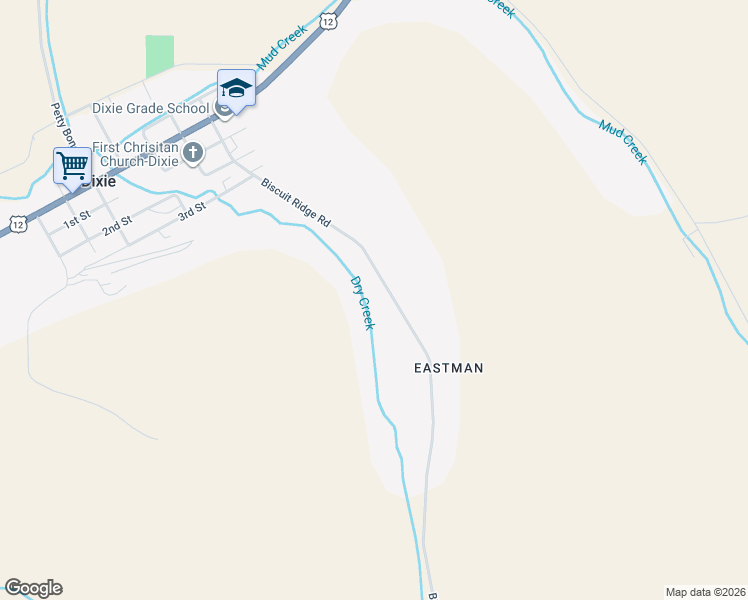 map of restaurants, bars, coffee shops, grocery stores, and more near 552 Biscuit Ridge Road in Waitsburg