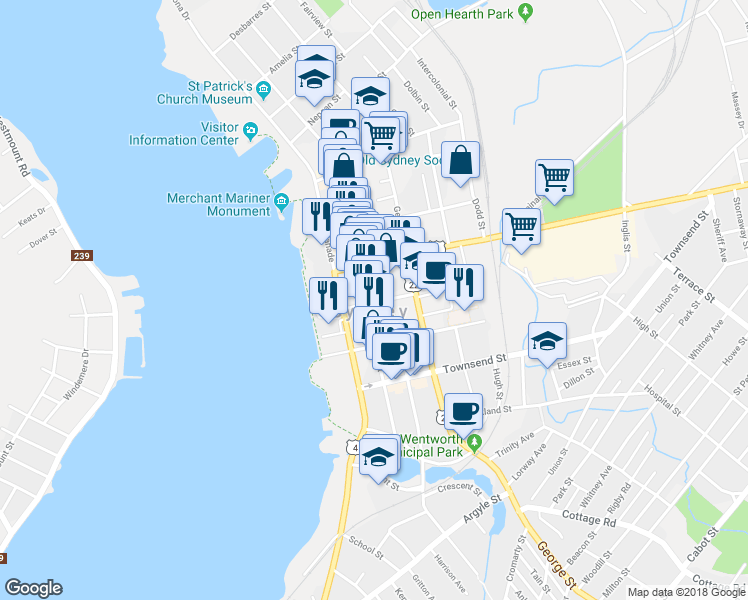 map of restaurants, bars, coffee shops, grocery stores, and more near 41 Wentworth Street in Sydney