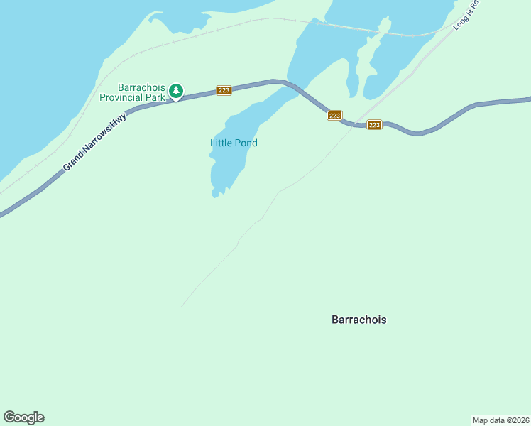 map of restaurants, bars, coffee shops, grocery stores, and more near Barrachois Road in Barrachois