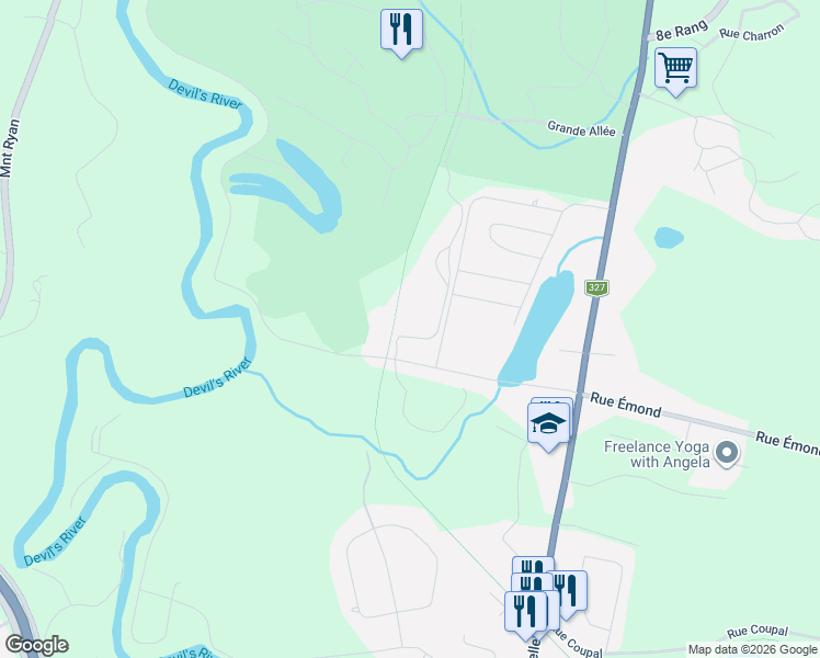 map of restaurants, bars, coffee shops, grocery stores, and more near 430 Allée des Chevaux-Blancs in Mont-Tremblant