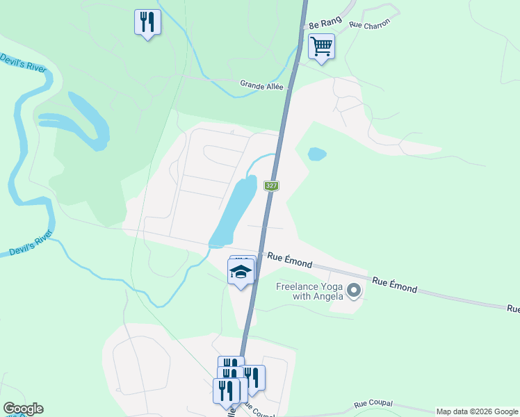 map of restaurants, bars, coffee shops, grocery stores, and more near 1245 Rue Labelle in Mont-Tremblant