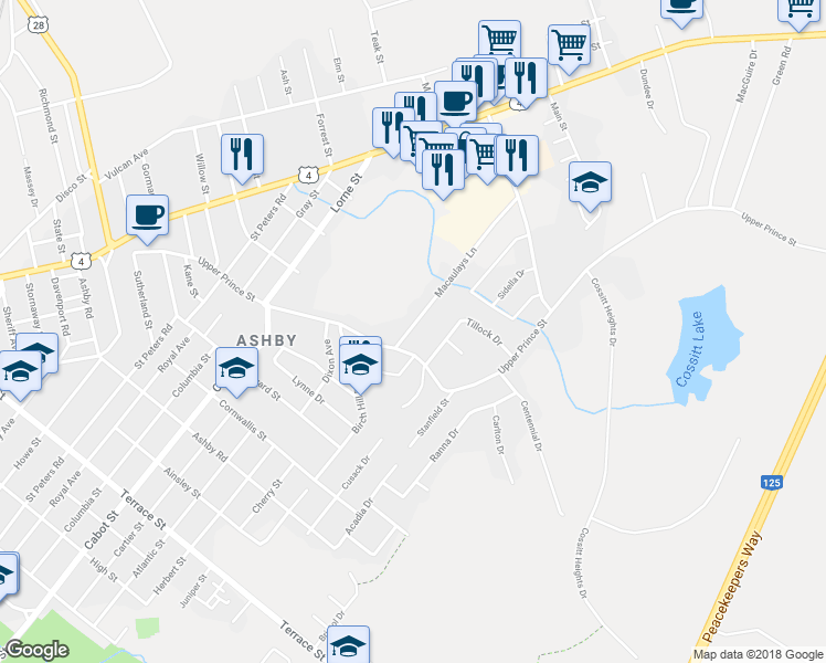 map of restaurants, bars, coffee shops, grocery stores, and more near 18 Macaulays Lane in Sydney