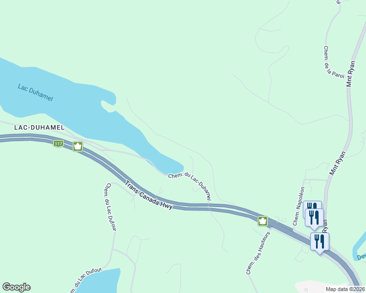 map of restaurants, bars, coffee shops, grocery stores, and more near Côte des Intrépides in Mont-Tremblant