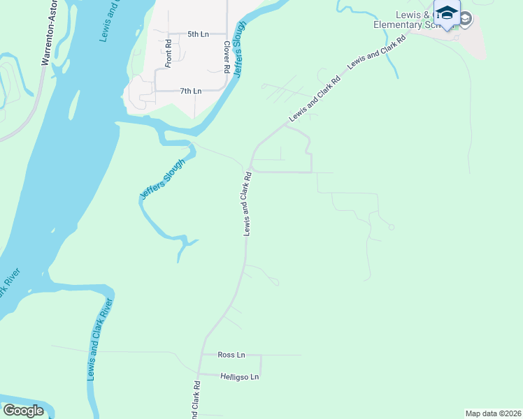 map of restaurants, bars, coffee shops, grocery stores, and more near 91753 Lewis and Clark Road in Astoria