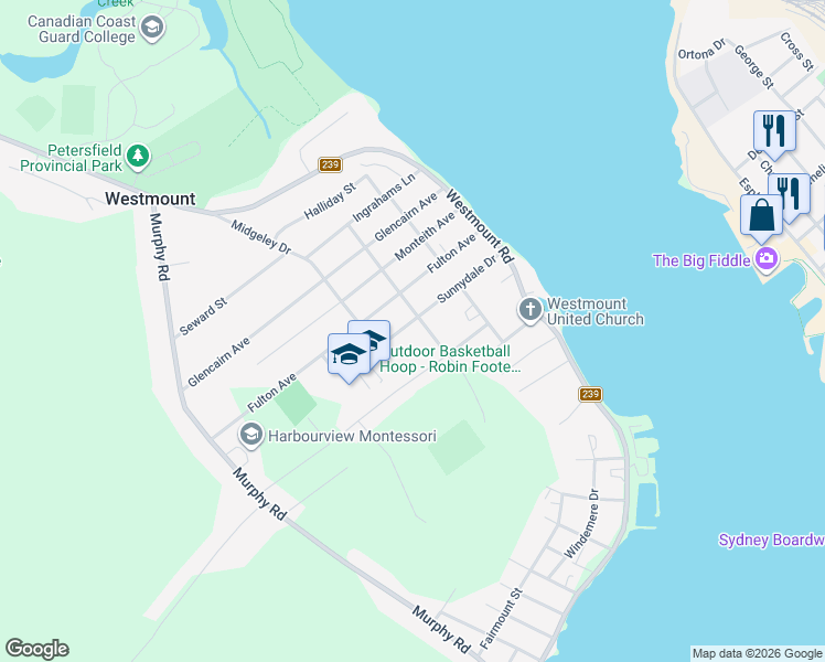 map of restaurants, bars, coffee shops, grocery stores, and more near 95 Sunnydale Drive in Sydney