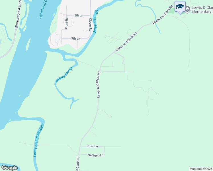 map of restaurants, bars, coffee shops, grocery stores, and more near 91753 Lewis and Clark Road in Astoria