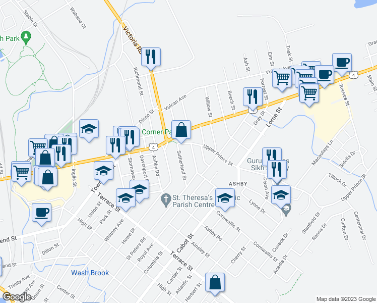 map of restaurants, bars, coffee shops, grocery stores, and more near 120 Cornishtown Road in Sydney