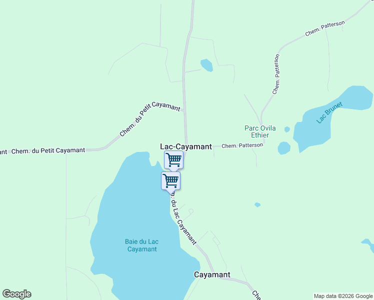 map of restaurants, bars, coffee shops, grocery stores, and more near 54 Rue Principale in Outaouais
