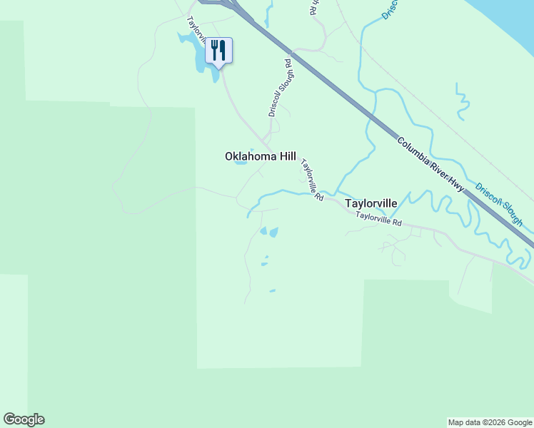 map of restaurants, bars, coffee shops, grocery stores, and more near 91476 Oklahoma Hill Road in Clatskanie
