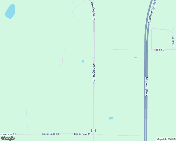 map of restaurants, bars, coffee shops, grocery stores, and more near 25390 Groningen Road in Sandstone
