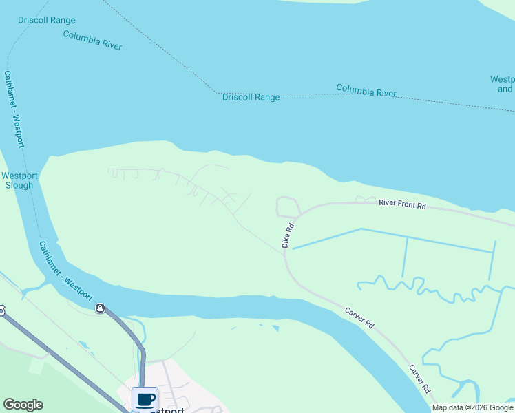 map of restaurants, bars, coffee shops, grocery stores, and more near 91555 Overlook Drive in Clatskanie