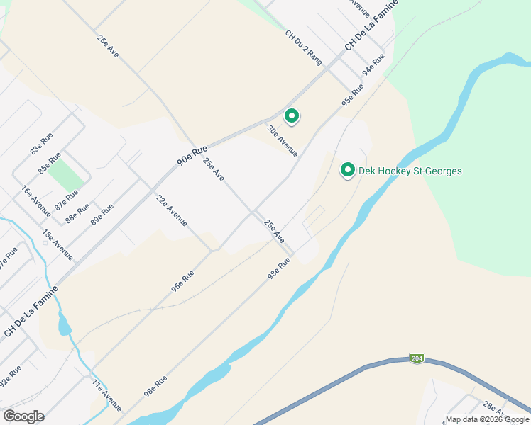 map of restaurants, bars, coffee shops, grocery stores, and more near 9515 25e Avenue in Saint-Georges