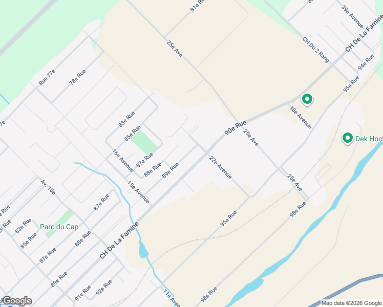 map of restaurants, bars, coffee shops, grocery stores, and more near 2080 89e Rue in Saint-Georges